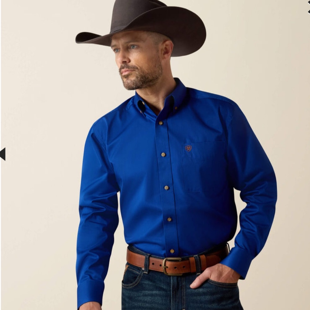 Ariat Men's Royal Blue Button-Down Shirt